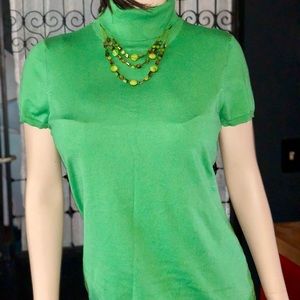 Ann Taylor silk vintage-look turtleneck